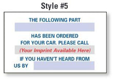 Load image into Gallery viewer, Custom Write-In Cut-Sheet Reminder Stickers Service Department New Mexico Independent Auto Dealers Association Store