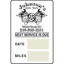 Load image into Gallery viewer, Custom Write-In Roll Reminder Stickers Service Department New Mexico Independent Auto Dealers Association Store Static Cling 2 1/4" x 1 1/2"