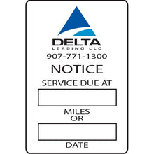 Load image into Gallery viewer, Custom Write-In Roll Reminder Stickers Service Department New Mexico Independent Auto Dealers Association Store Light Adhesive 2 1/4" x 1 1/2"