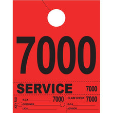 Load image into Gallery viewer, Heavy Brite™ 4 Part Service Dispatch Numbers Service Department New Mexico Independent Auto Dealers Association Store Red (7000-7999)