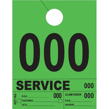 Load image into Gallery viewer, Heavy Brite™ 4 Part Service Dispatch Numbers Service Department New Mexico Independent Auto Dealers Association Store Green (000-999)