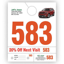 Load image into Gallery viewer, Custom Heavy Brite™ 4 Part Service Dispatch Numbers Service Department New Mexico Independent Auto Dealers Association Store White
