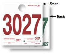 Load image into Gallery viewer, Heavy Stock Side Padded Colored Dispatch Numbers Service Department New Mexico Independent Auto Dealers Association Store