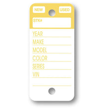 Load image into Gallery viewer, Top Stripe™ Key Tags Sales Department New Mexico Independent Auto Dealers Association Store Yellow