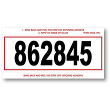 Load image into Gallery viewer, Imprinted Stock Number Mini Signs Sales Department New Mexico Independent Auto Dealers Association Store White with Red Border
