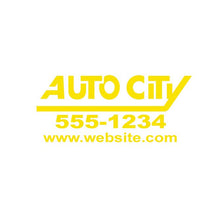 Load image into Gallery viewer, Custom Die-Cut Auto Decals Sales Department New Mexico Independent Auto Dealers Association Store Yellow