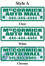 Load image into Gallery viewer, Custom Domed Auto Decals Sales Department New Mexico Independent Auto Dealers Association Store Style A White