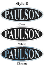 Load image into Gallery viewer, Custom Domed Auto Decals Sales Department New Mexico Independent Auto Dealers Association Store Style D White