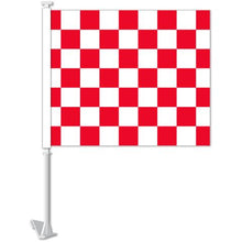 Load image into Gallery viewer, Clip-On Window Flags (Standard Flags) Sales Department New Mexico Independent Auto Dealers Association Store Checkered - Red
