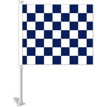 Load image into Gallery viewer, Clip-On Window Flags (Standard Flags) Sales Department New Mexico Independent Auto Dealers Association Store Checkered - Blue