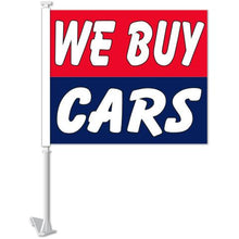 Load image into Gallery viewer, Clip-On Window Flags (Standard Flags) Sales Department New Mexico Independent Auto Dealers Association Store Red/Blue - We Buy Cars