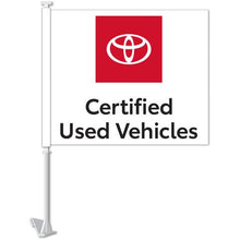 Load image into Gallery viewer, Clip-On Window Flags (Manufacturer Flags) Sales Department New Mexico Independent Auto Dealers Association Store Toyota Certified Used Vehicles