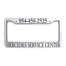 Load image into Gallery viewer, Custom Chrome License Plate Frames Sales Department New Mexico Independent Auto Dealers Association Store Brushed Chrome Recessed Letter