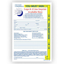 Load image into Gallery viewer, Imprinted Night Drop Envelopes Service Department New Mexico Independent Auto Dealers Association Store Yellow Highlight