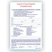 Load image into Gallery viewer, Imprinted Night Drop Envelopes Service Department New Mexico Independent Auto Dealers Association Store Service Estimate and Parts Return