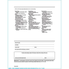 Load image into Gallery viewer, PEEL n SEAL™ Imprinted 1-Part Buyers Guide Sales Department New Mexico Independent Auto Dealers Association Store Backer Printing Only English