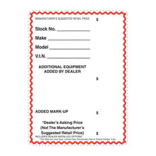 Load image into Gallery viewer, Custom Addendum Stickers (Self-Adhesive) Sales Department New Mexico Independent Auto Dealers Association Store Small 4-sided Seal