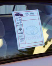 Load image into Gallery viewer, PEEL n SEAL™ Custom Laser Window Stickers Sales Department New Mexico Independent Auto Dealers Association Store Exterior Window Sticker with Peel Away Border