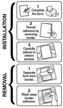 Load image into Gallery viewer, PEEL n SEAL™ Custom Laser Window Stickers Sales Department New Mexico Independent Auto Dealers Association Store Interior Window Sticker with Perf and Peel Away Border