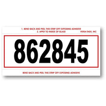 Load image into Gallery viewer, Imprinted Stock Number Mini Signs Sales Department New Mexico Independent Auto Dealers Association Store White with Red Border
