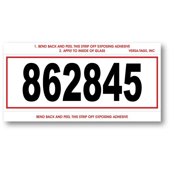 Imprinted Stock Number Mini Signs Sales Department New Mexico Independent Auto Dealers Association Store White with Red Border