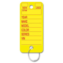 Load image into Gallery viewer, Poly Key Tags Sales Department New Mexico Independent Auto Dealers Association Store Yellow Poly Tag Key Tag
