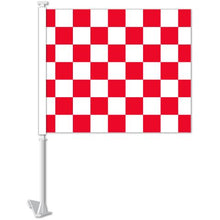 Load image into Gallery viewer, Clip-On Window Flags (Standard Flags) Sales Department New Mexico Independent Auto Dealers Association Store Checkered - Red
