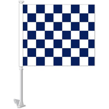 Load image into Gallery viewer, Clip-On Window Flags (Standard Flags) Sales Department New Mexico Independent Auto Dealers Association Store Checkered - Blue
