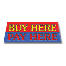 Load image into Gallery viewer, Windshield Banners Sales Department New Mexico Independent Auto Dealers Association Store Buy Here Pay Here Red/Blue
