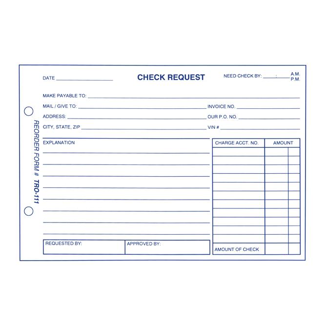 Check Request Forms Office Forms New Mexico Independent Auto Dealers Association Store