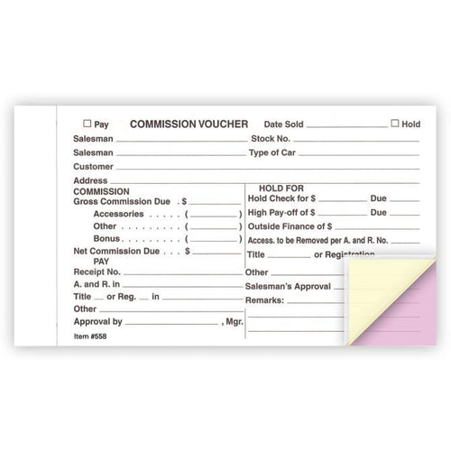 Commission Voucher Gross/Net Sales Department New Mexico Independent Auto Dealers Association Store