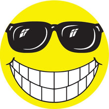 Load image into Gallery viewer, Symbol Window Stickers - Happy Faces Sales Department New Mexico Independent Auto Dealers Association Store Happy Face with Glasses
