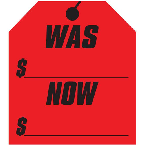Was-Now Window Stickers Sales Department New Mexico Independent Auto Dealers Association Store Red