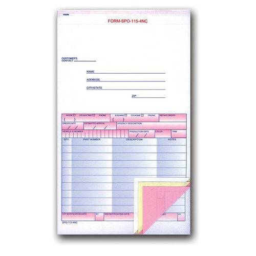 Special Parts Order Forms (Form SPO-115-4NC) Parts Department New Mexico Independent Auto Dealers Association Store