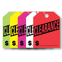 Load image into Gallery viewer, Jumbo Mirror Hang Tags Sales Department New Mexico Independent Auto Dealers Association Store Clearance Fluorescent Red
