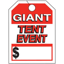 Load image into Gallery viewer, Jumbo Mirror Hang Tags Sales Department New Mexico Independent Auto Dealers Association Store Giant Tent Event White
