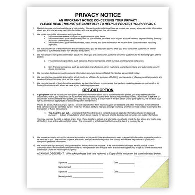 Custom Privacy Notice Office Forms New Mexico Independent Auto Dealers Association Store