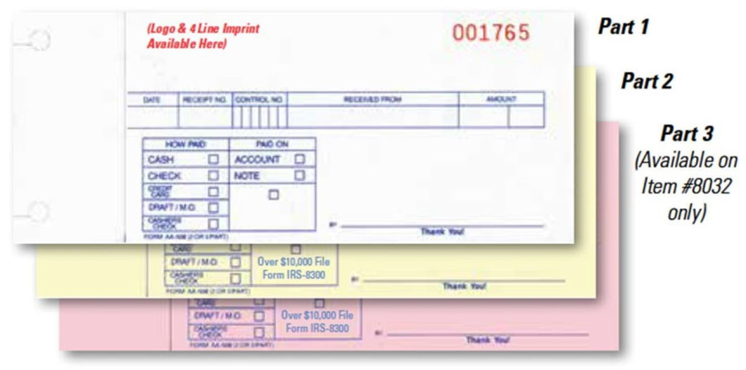 Imprinted Cash Receipts Office Forms New Mexico Independent Auto Dealers Association Store