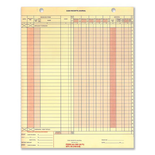 Cash Receipt Journals Office Forms New Mexico Independent Auto Dealers Association Store