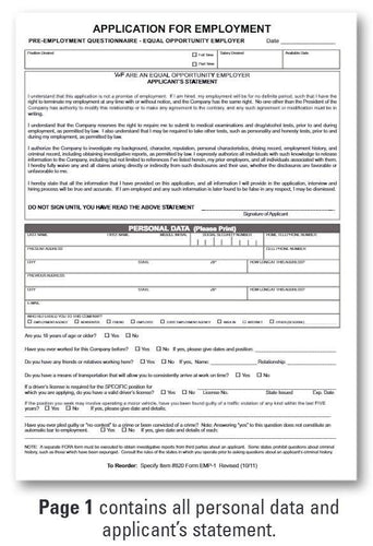 Application For Employment Office Forms New Mexico Independent Auto Dealers Association Store