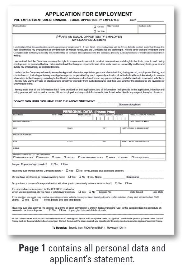 Application For Employment Office Forms New Mexico Independent Auto Dealers Association Store