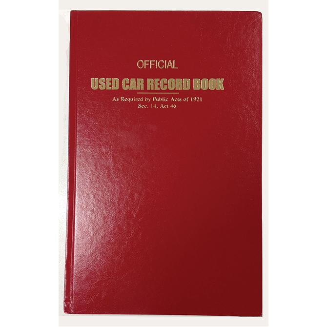 Used Car Record Book (Police Book) Sales Department New Mexico Independent Auto Dealers Association Store