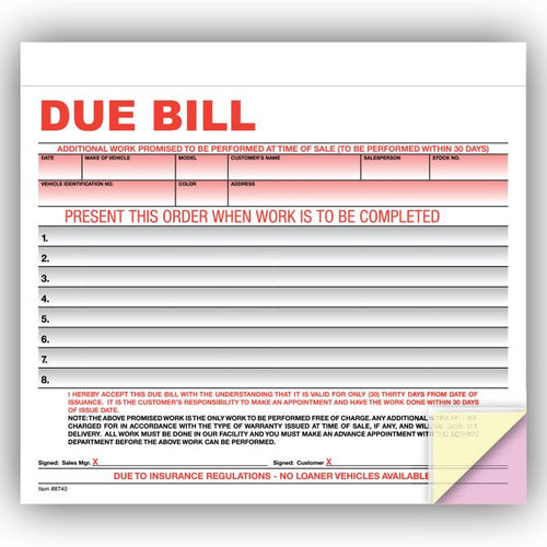Due Bill Sales Department New Mexico Independent Auto Dealers Association Store